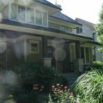 Exterior home with lens flare